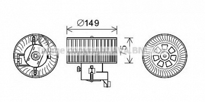 AVA QUALITY COOLING ms8619 -  Электродвигатель, вентиляция салона